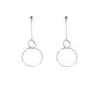 Orecchini pendenti da donna, alla moda, geometrici, anelli intrecciati, lunghi, a cerchio, idea regalo, comodi e pratici