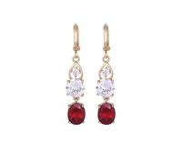 Orecchini pendenti da donna alla moda, orecchini pendenti in oro con zirconia cubica, 7 x 40 mm, per lesbiche ballo di fine anno, gioielli semplici, 7x40MM, base placcata oro rosa, Zirconia cubica