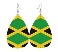 Orecchini pendenti da donna con bandiera della Giamaica, orecchini artistici a stella, gioielli pendenti contemporanei per feste e sociali