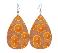 Orecchini pendenti da donna, con limoni e arancioni, orecchini artistici a stella, gioielli pendenti contemporanei per feste e sociali