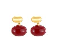 Orecchini pendenti da donna con smalto rosso per laurea, idea regalo, EmailleKein Edelstein, Rame, Nessuna pietra preziosa