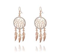 Orecchini pendenti da donna, con strass brillanti e zirconia cubica, con sensore da sogno, Zinco, Kristall