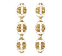 Orecchini pendenti da donna, con strass, sportivi, per il giorno del gioco e da indossare tutti i giorni, per gli amanti dello sport