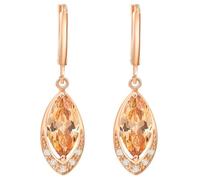 Orecchini pendenti da donna, con zirconia cubica, alla moda, eleganti, con chiusura a monachella, gioielli da regalo