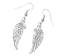 Orecchini pendenti da donna eleganti in lega con ganci per le orecchie, gioielli per feste e uso quotidiano con ali d'angelo, Misura unica, come descritto, come descritto