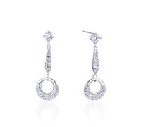 Orecchini pendenti da donna in argento 925, con geometria vintage, post frizione-retro, graziosi orecchini