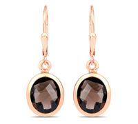 Orecchini pendenti da donna in argento sterling 925/- placcato oro rosso quar...