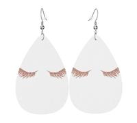 Orecchini pendenti da donna, in oro rosa, a forma di stella, eleganti gioielli pendenti per celebrazioni, One Size, Pelle