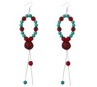 Orecchini pendenti da donna in stile bohémien con perline colorate, gioielli hippie fatti a mano, orecchini a goccia per abiti bohémien, gioielli country regalo