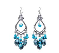 Orecchini pendenti da donna in stile etnico vintage con perline turchesi bohémien, accessori per gioielli, prestazioni affidabili, professionali