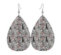 Orecchini pendenti da donna, modello francese alla moda, con furetti, a forma di stella, gioielli pendenti chic per celebrazioni, One Size, Pelle