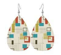 Orecchini pendenti da donna moderni della metà del secolo, orecchini artistici a stella, gioielli pendenti contemporanei per feste e sociali