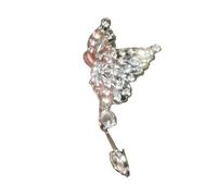 Orecchini pendenti da principessa Gioielli da sposa in lega con disegni gocce d ' acqua e clip per orecchio alla per festival pietre