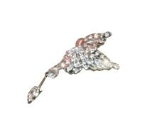 Orecchini pendenti da principessa, gioielli da sposa in lega con disegni gocce d ' acqua e pietra, elegante clip per l ' orecchio alla da festival