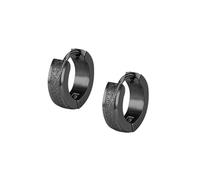 Orecchini pendenti da uomo, orecchini a cerchio nero, in acciaio inox, piccoli per uomini e matrimoni, EdelstahlKleiner Hoop, Acciaio inossidabile, Nessuna pietra preziosa