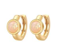 Orecchini pendenti delicati con opale e sigillo, gioielli celesti, regalo per migliore amica per le donne