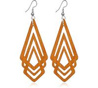 Orecchini Pendenti Dichiarazione per Le Donne Orecchini Pendenti in Legno Etnico