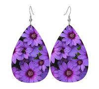 Orecchini Pendenti Donna Purple Lily Flower Leggero Orecchini Stampa Ciondolo Orecchio Per Festa Bambina Decorazioni