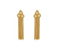 Orecchini Pendenti Donna Summer Knot Long Tassel Drop Earrings Gold Plated Stainless Steel Lady Jewelry