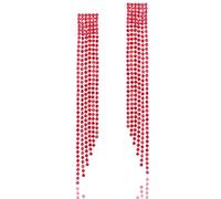 Orecchini pendenti extra lunghi da donna con strass scintillanti a cascata con frange e nappe in cristallo di zirconia cubica, per matrimoni, feste nuziali, orecchini pendenti con diamanti finti per