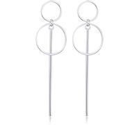 Orecchini Pendenti Geometrici a Cerchio Doppio Cerchio Orecchini Pendenti semplici con Nappe Selvatiche per Accessori Eleganti da Donna Durable And Clever