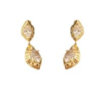 Orecchini pendenti geometrici in zircone stile europeo-americano per le donne, orecchini con texture di lava, pendolarismo alla moda e gioielli regalo