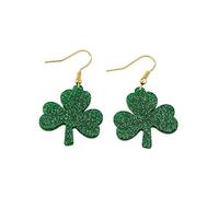 Orecchini pendenti in acrilico leggero con trifoglio verde per San Patrizio, da donna, accessori per feste irlandesi