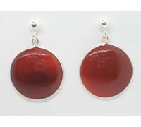 Orecchini pendenti in ARGENTO 925 con Agata Corniola Naturale - pietra dura -