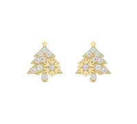Orecchini Pendenti In Argento 925 con Zirconi Cubici Scintillanti Orecchini Natalizi Gioielli per Le Vacanze Di Natale per Donne Mamme Figlie E Sorelle con Confezione Regalo.