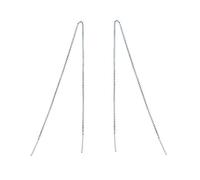 Orecchini pendenti in argento 925, design a catenella e placcato Argento, colore: 20 mm., cod. AUG-1