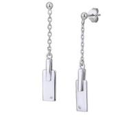 Orecchini pendenti in argento con diamante TS-EA-0246