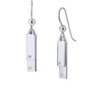 Orecchini pendenti in argento con diamante TS-EA-0247