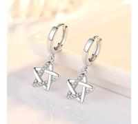 Orecchini Pendenti in Gioielli in Argento Sterling Cinque Stelle Pendenti per Le Donne