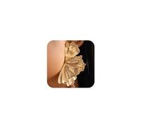 Orecchini pendenti in oro grosso con fiori grandi per le donne audaci geometrici floreali pieghettati orecchini pendenti alla moda grandi taglie forti gioielli regalo per ballo