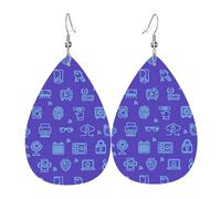 Orecchini pendenti in pelle con lacrime a goccia, accessori e strumenti quotidiani, per Natale, Halloween, donna, regalo alla moda, per feste, amici, matrimonio