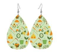 Orecchini pendenti in pelle con lacrime a goccia, colorati, strumenti di lavoro, Natale, Halloween, donna, regalo alla moda, per feste, amici, matrimonio