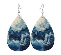 Orecchini pendenti in pelle con stampa "Within The Tides Teardes", per feste di compleanno, San Valentino
