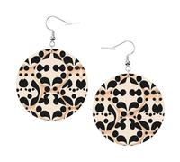 Orecchini pendenti in pelle - Panda che copre il viso stampato orecchini a cerchio per donne e ragazze, accessorio perfetto per feste in costume, Misura unica, Pelle