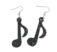 Orecchini pendenti leggeri in acrilico a forma di nota musicale, alla moda, per donne e ragazze, accessori per orecchie fatti a mano, As show, come da immagine