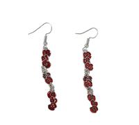 Orecchini pendenti lunghi da donna, in argento Sterling, con fiore smaltato, stile bohémien, gioielli per tutti i giorni