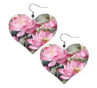 Orecchini Pendenti Lunghi Lotus Flowers Confortevoli Orecchinis Da Donna Leggero Waterdrop Di Orecchino Di Cuoio Per Mamma Vacanze Festa