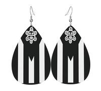 Orecchini Pendenti Lunghi Sol Taino Flag Puerto Rico Art Stampa Orecchini Di Pelle Leggero Waterdrop Di Orecchino Di Cuoio Per Bambina Mamma Decorazioni