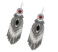 Orecchini pendenti lunghi versatili con nappe, struttura in lega robusta, elevano gli ensemble casual e formali allo stesso modo degli orecchini con nappe per le donne, Misura unica, come descritto