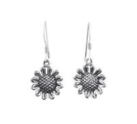 Orecchini Pendenti Margherite in Argento 925 Gioielli Retrò con Fiori - Silverly