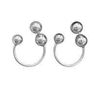 Orecchini pendenti moderni con perline a doppia usura, montanti in argento anallergici, orecchini a due dal design elegante in rame placcato oro