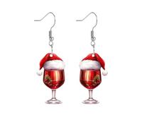 Orecchini Pendenti Orecchini pendenti a forma di calice da per le feste, idea di gioielli eleganti (Red, 4cm)