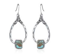 Orecchini pendenti per matrimonio, orecchini dorati piccoli placcato argento turchese scollatura goccia stile vintage per donna ballo gioielli