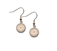 Orecchini pendenti rosa oro simbolo impero galattico, Oro rosa