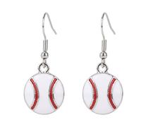 Orecchini Pendenti Softball Baseball, Eleganti Orecchini a Caduta con Palla Sportiva per Donne Tifose 3,7x1,5cm Gioielli per Amanti Dello Sport e Giocatori (Baseball)