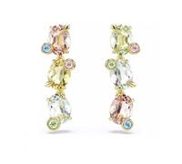 Orecchini pendenti Swarovski Gema a buco multicolor placcati color oro 5714815